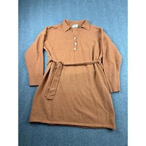 Dress Up Long Sleeve Sweater Dress with‎ Belt Size Small